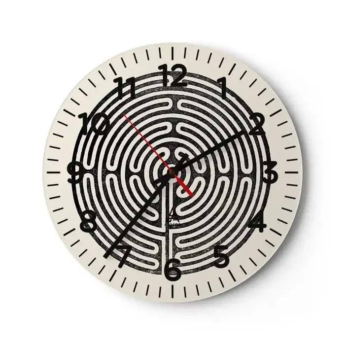 Reloj de pared – Reloj de vidrio – Orden misterioso – 40×40 cm