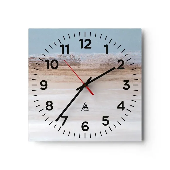 Reloj de pared – Reloj de vidrio – Paisaje ambiguo – 40×40 cm