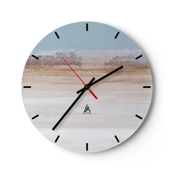 Reloj de pared – Reloj de vidrio – Paisaje ambiguo – 40×40 cm