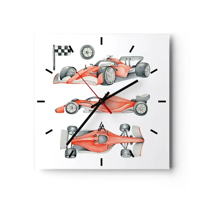 Reloj de pared – Reloj de vidrio – Para alcanzar un sueño – 40×40 cm