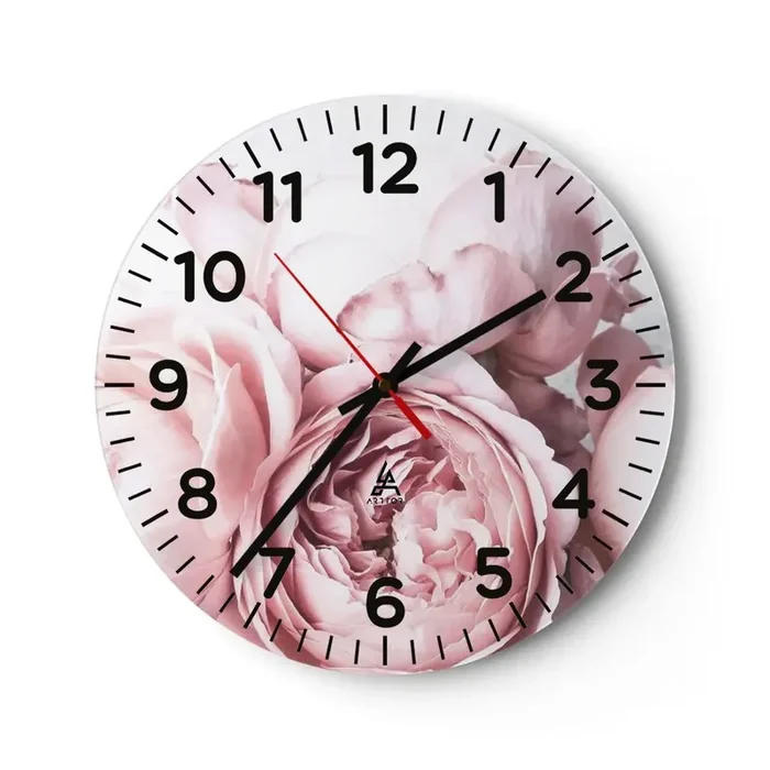 Reloj de pared – Reloj de vidrio – Para los románticos – 40×40 cm