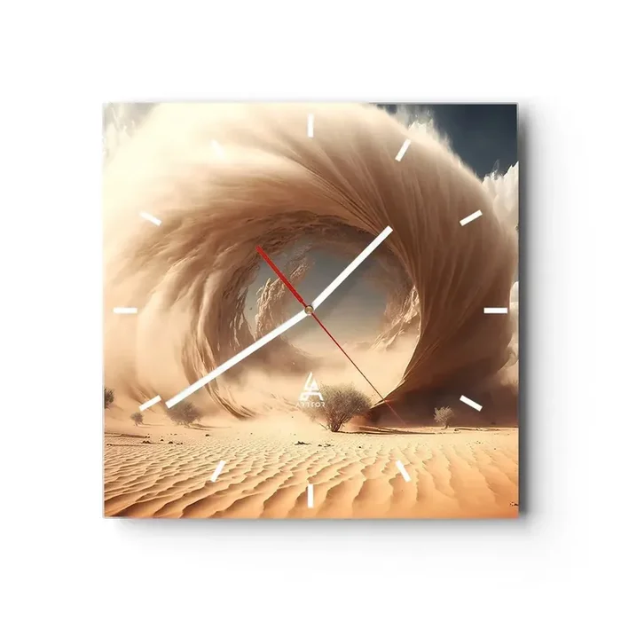 Reloj de pared – Reloj de vidrio – Portal abierto – 40×40 cm
