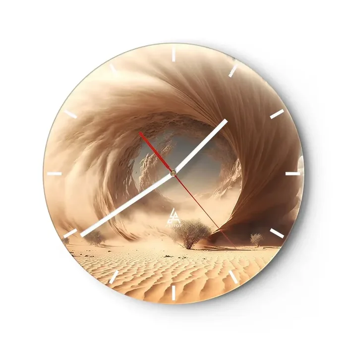 Reloj de pared – Reloj de vidrio – Portal abierto – 40×40 cm