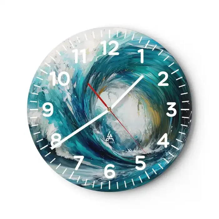 Reloj de pared – Reloj de vidrio – Portal marino – 40×40 cm