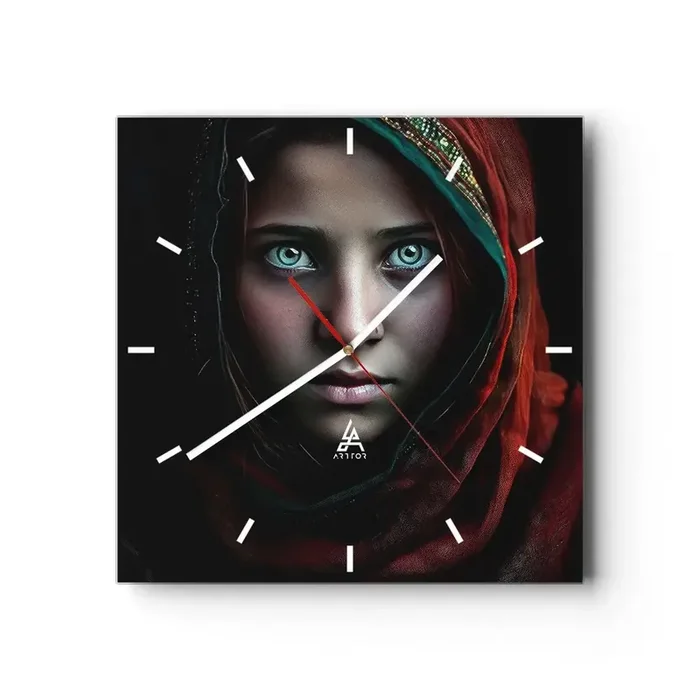Reloj de pared – Reloj de vidrio – Princesa del Este – 40×40 cm