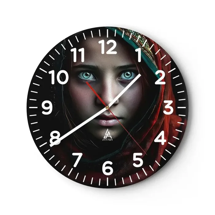 Reloj de pared – Reloj de vidrio – Princesa del Este – 40×40 cm