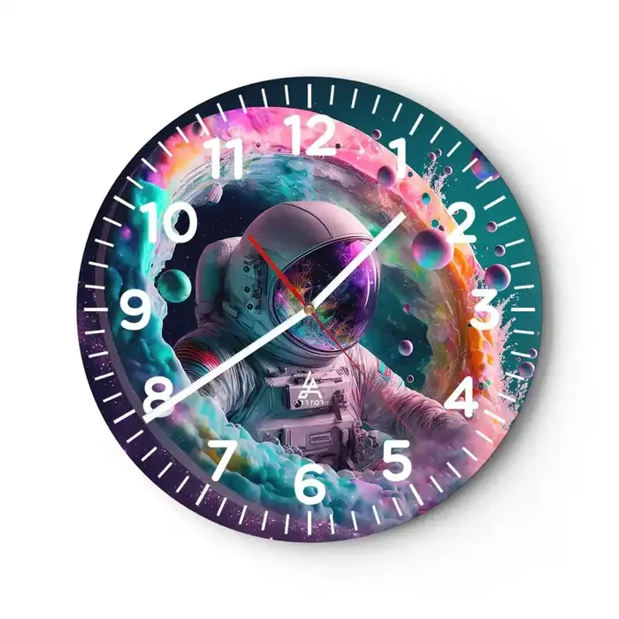 Reloj de pared – Reloj de vidrio – Puerta estelar – 30×30 cm