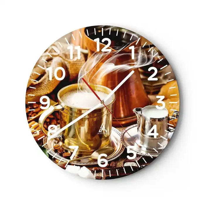 Reloj de pared – Reloj de vidrio – Que tengas un buen día – 30×30 cm