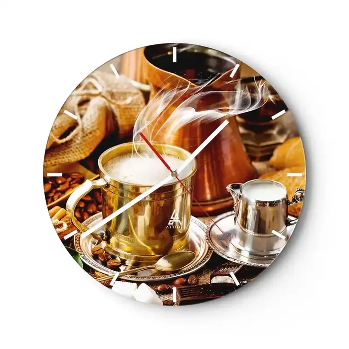 Reloj de pared – Reloj de vidrio – Que tengas un buen día – 40×40 cm