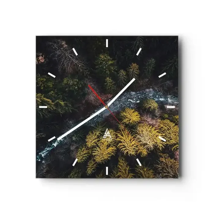 Reloj de pared – Reloj de vidrio – Rápido, cada vez más rápido – 40×40 cm