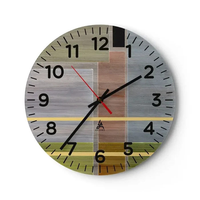 Reloj de pared – Reloj de vidrio – Recto y tranquilo – 30×30 cm