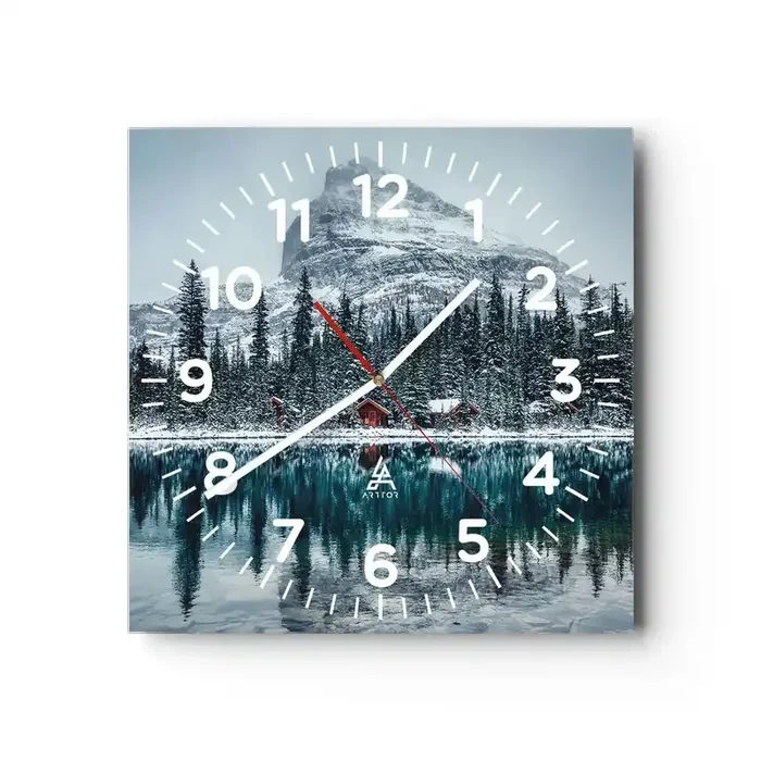 Reloj de pared – Reloj de vidrio – Retiro canadiense – 40×40 cm