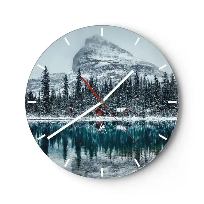 Reloj de pared – Reloj de vidrio – Retiro canadiense – 40×40 cm