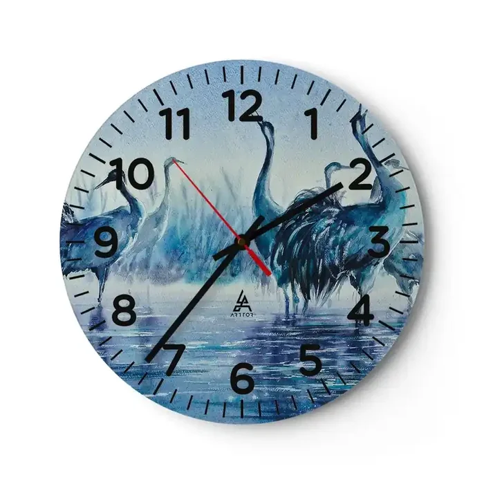 Reloj de pared – Reloj de vidrio – Reunión matinal – 30×30 cm