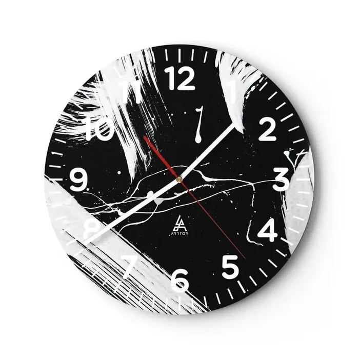 Reloj de pared – Reloj de vidrio – Rompiendo la oscuridad – 40×40 cm