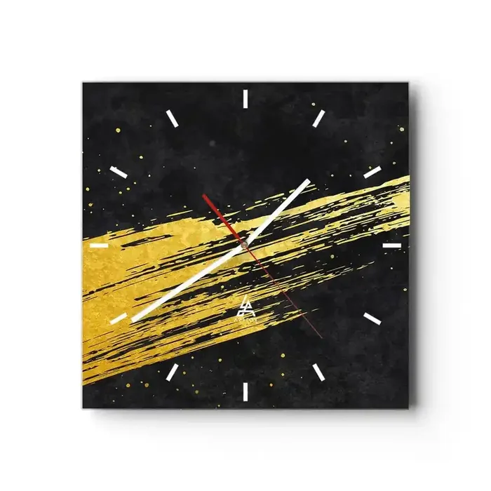 Reloj de pared – Reloj de vidrio – Saltar al hiperespacio – 40×40 cm