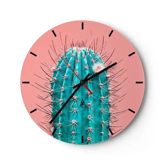 Reloj de pared – Reloj de vidrio – Se mira, pero no se toca – 40×40 cm