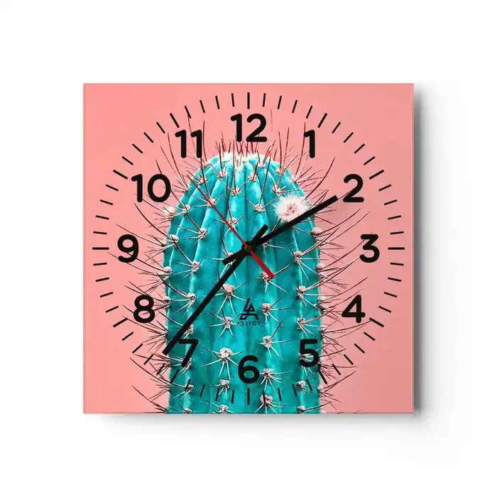 Reloj de pared – Reloj de vidrio – Se mira, pero no se toca – 40×40 cm
