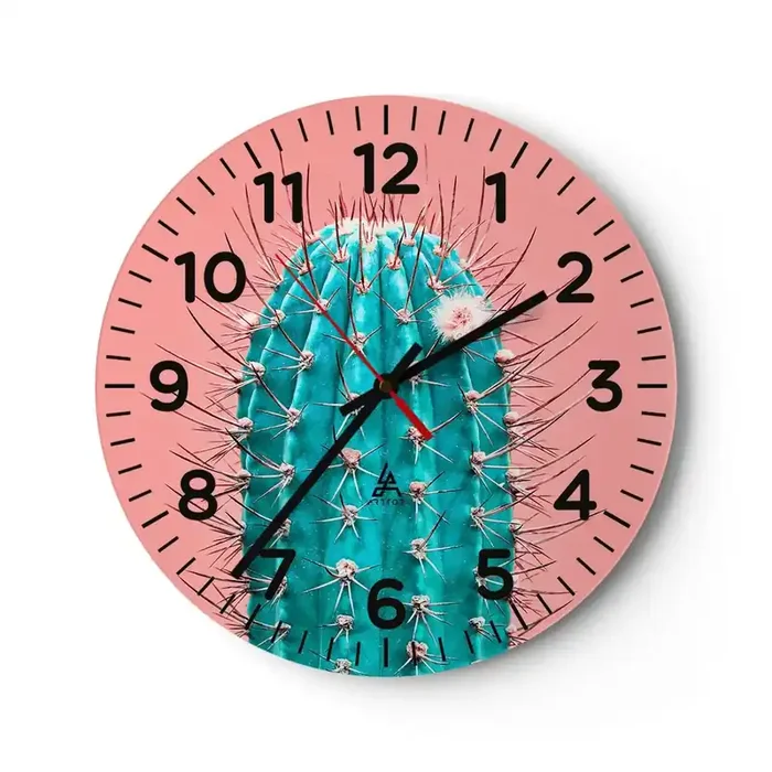 Reloj de pared – Reloj de vidrio – Se mira, pero no se toca – 40×40 cm