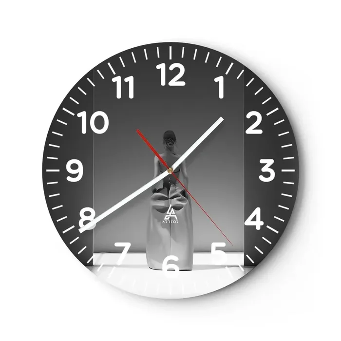 Reloj de pared – Reloj de vidrio – Sencillez refinada – 40×40 cm
