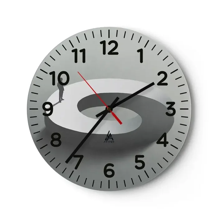 Reloj de pared – Reloj de vidrio – Ser sabio no es una labor sencilla – 40×40 cm