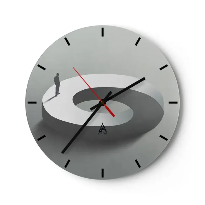 Reloj de pared – Reloj de vidrio – Ser sabio no es una labor sencilla – 40×40 cm