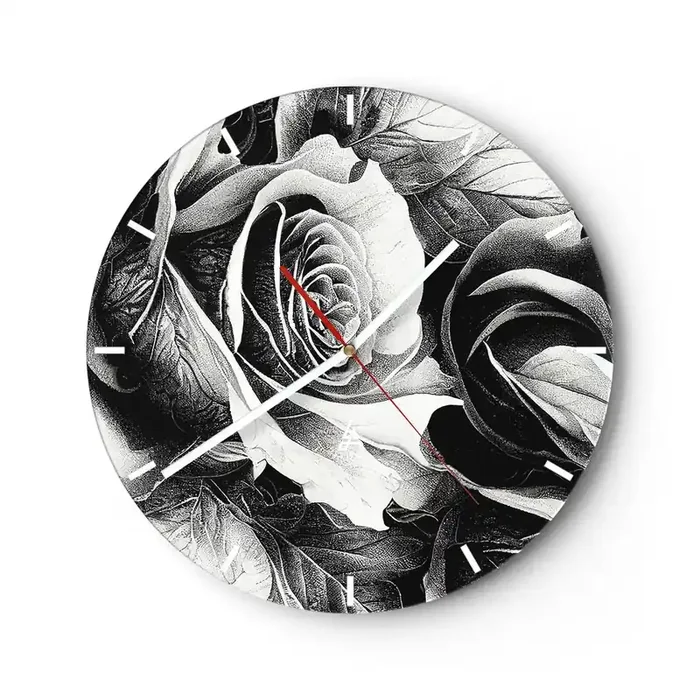 Reloj de pared – Reloj de vidrio – Siempre como una reina – 40×40 cm