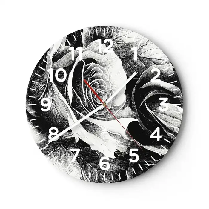 Reloj de pared – Reloj de vidrio – Siempre como una reina – 40×40 cm