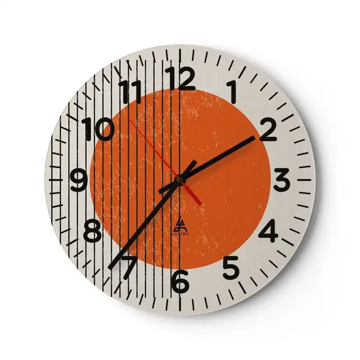 Reloj de pared – Reloj de vidrio – Siempre el sol – 30×30 cm