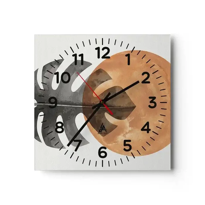 Reloj de pared – Reloj de vidrio – Siempre el sol – 40×40 cm