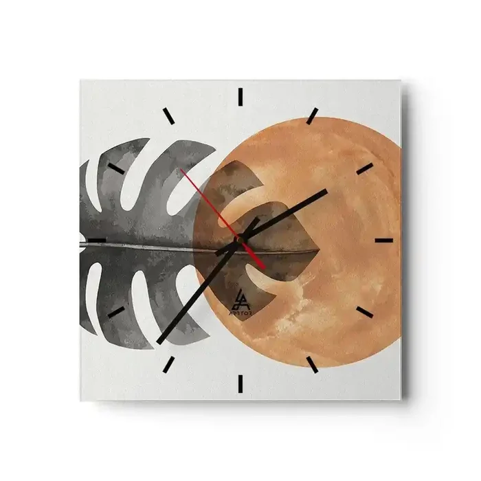 Reloj de pared – Reloj de vidrio – Siempre el sol – 40×40 cm