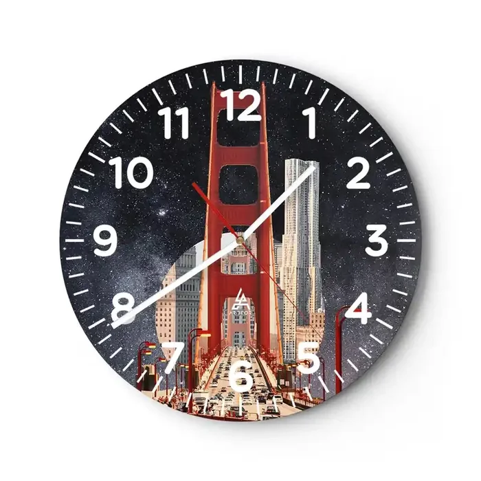 Reloj de pared – Reloj de vidrio – Siempre en el centro – 40×40 cm