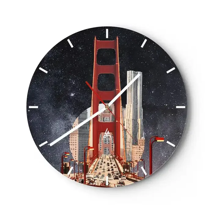 Reloj de pared – Reloj de vidrio – Siempre en el centro – 40×40 cm