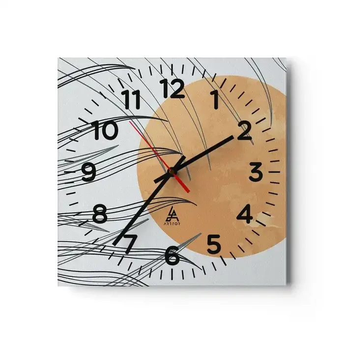 Reloj de pared – Reloj de vidrio – Siempre hacia el sol – 40×40 cm