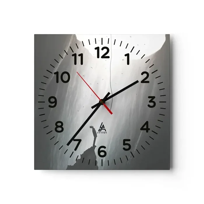 Reloj de pared – Reloj de vidrio – Siempre hay una salida – 40×40 cm