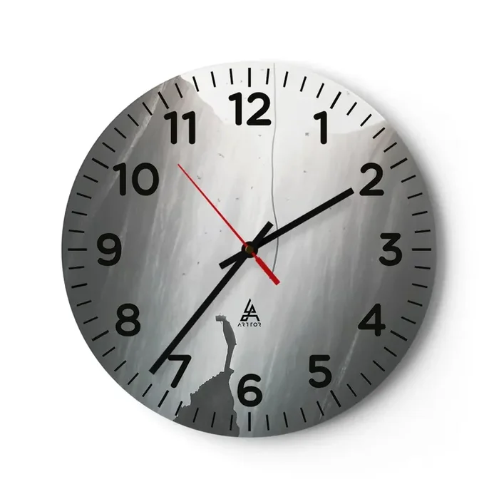 Reloj de pared – Reloj de vidrio – Siempre hay una salida – 40×40 cm