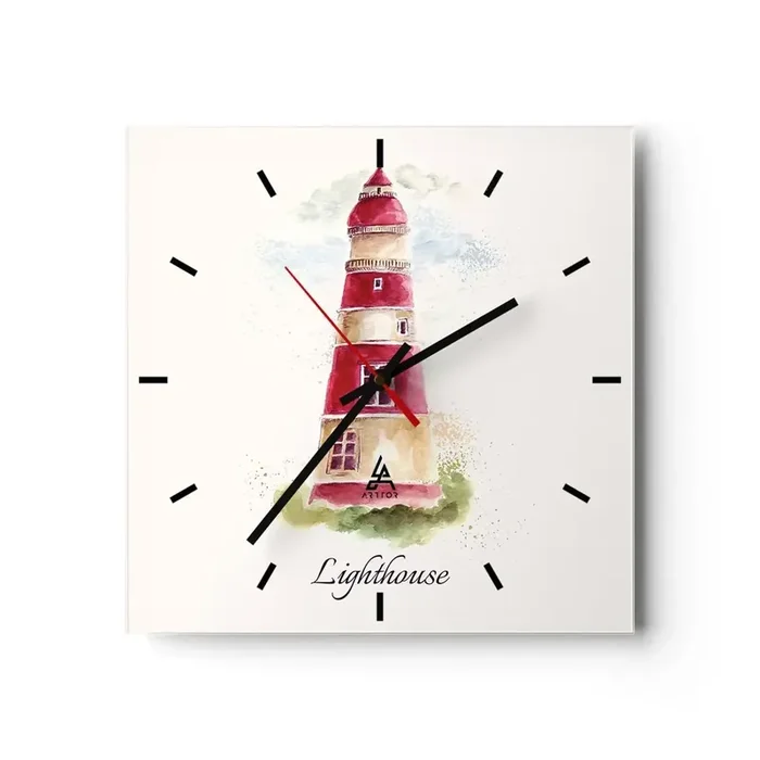 Reloj de pared – Reloj de vidrio – Siempre observando – 40×40 cm