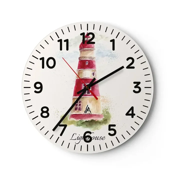 Reloj de pared – Reloj de vidrio – Siempre observando – 40×40 cm