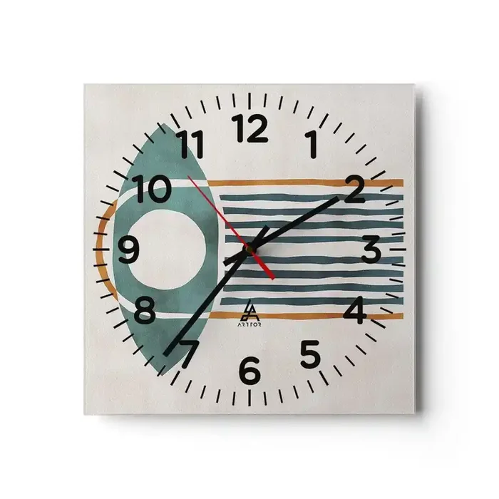 Reloj de pared – Reloj de vidrio – Signos y rituales – 40×40 cm