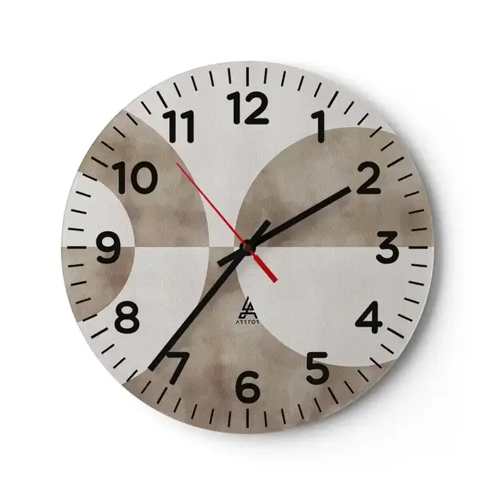Reloj de pared – Reloj de vidrio – Similitudes y diferencias – 40×40 cm