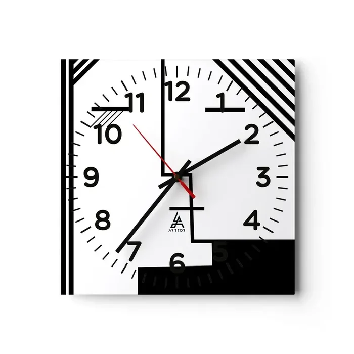 Reloj de pared – Reloj de vidrio – Solo un beso – 30×30 cm