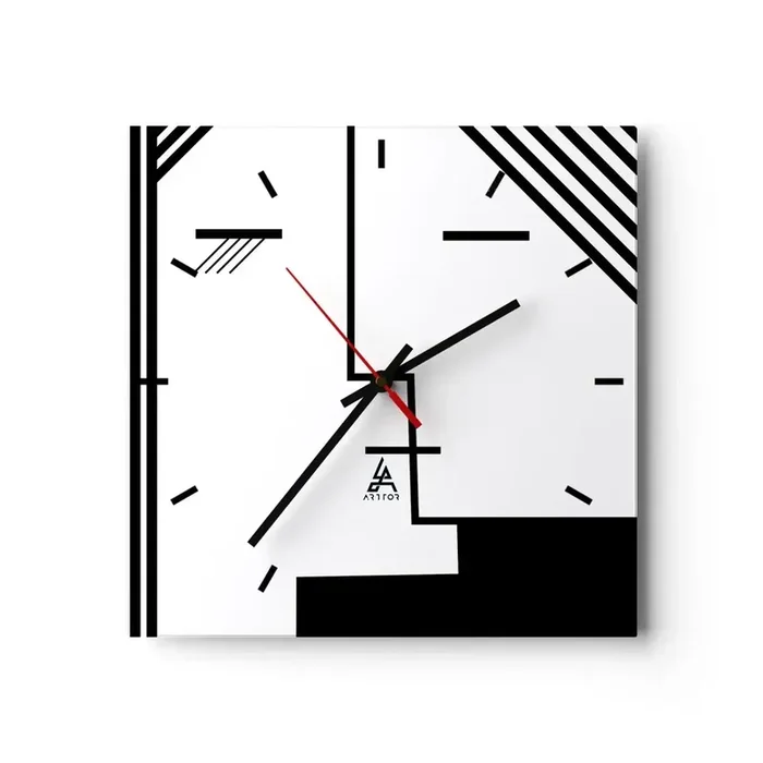 Reloj de pared – Reloj de vidrio – Solo un beso – 40×40 cm