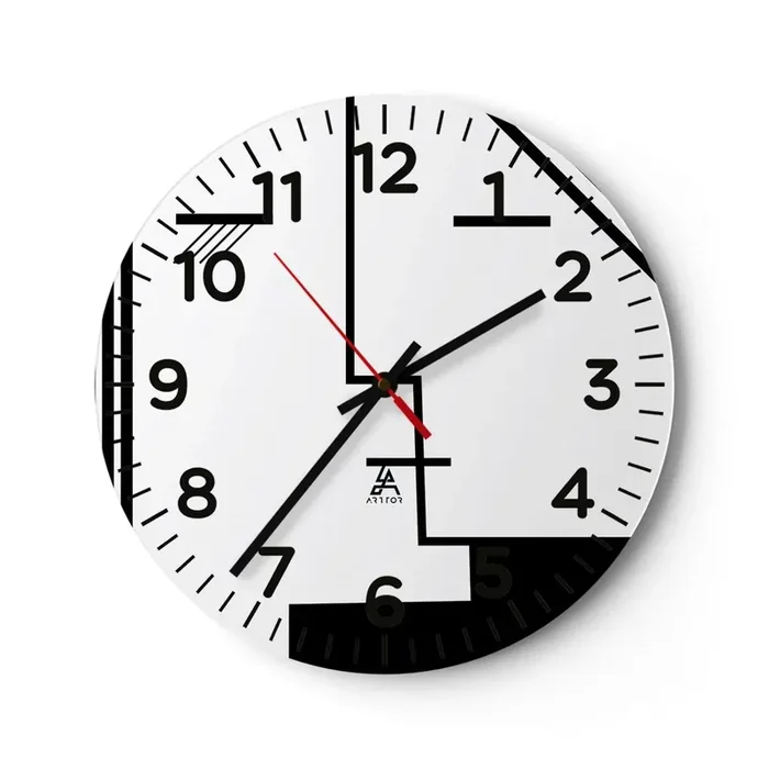 Reloj de pared – Reloj de vidrio – Solo un beso – 40×40 cm