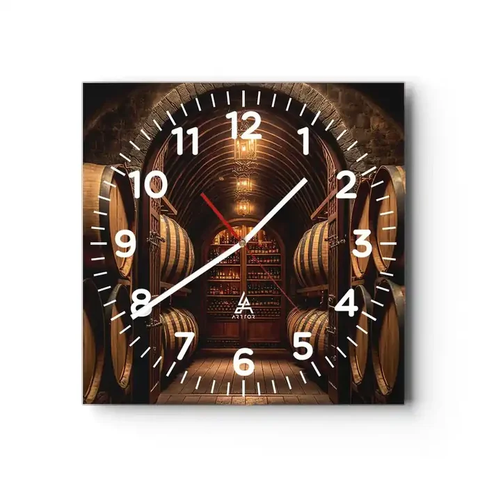 Reloj de pared – Reloj de vidrio – Sótano atmosférico – 30×30 cm