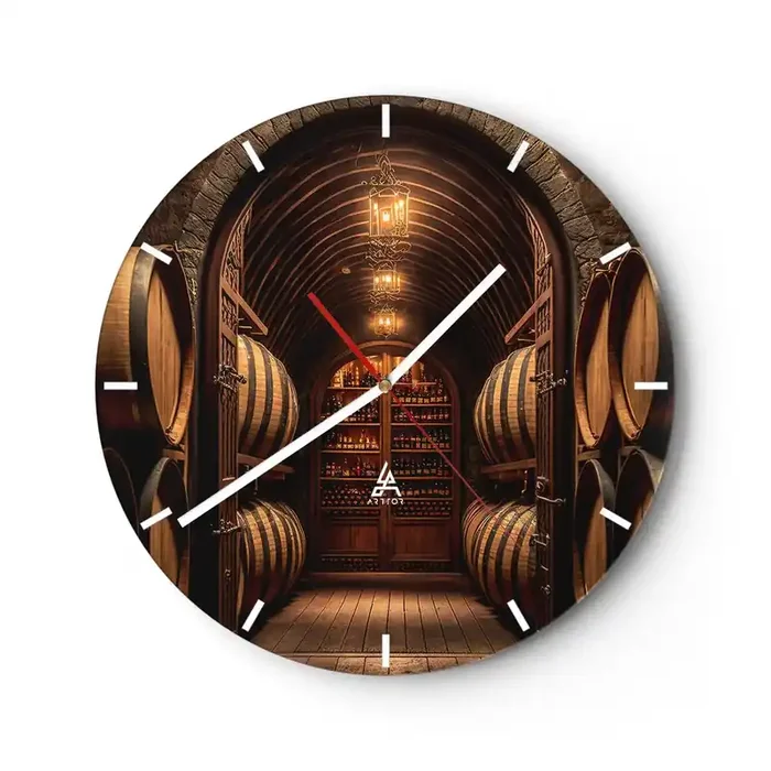 Reloj de pared – Reloj de vidrio – Sótano atmosférico – 40×40 cm
