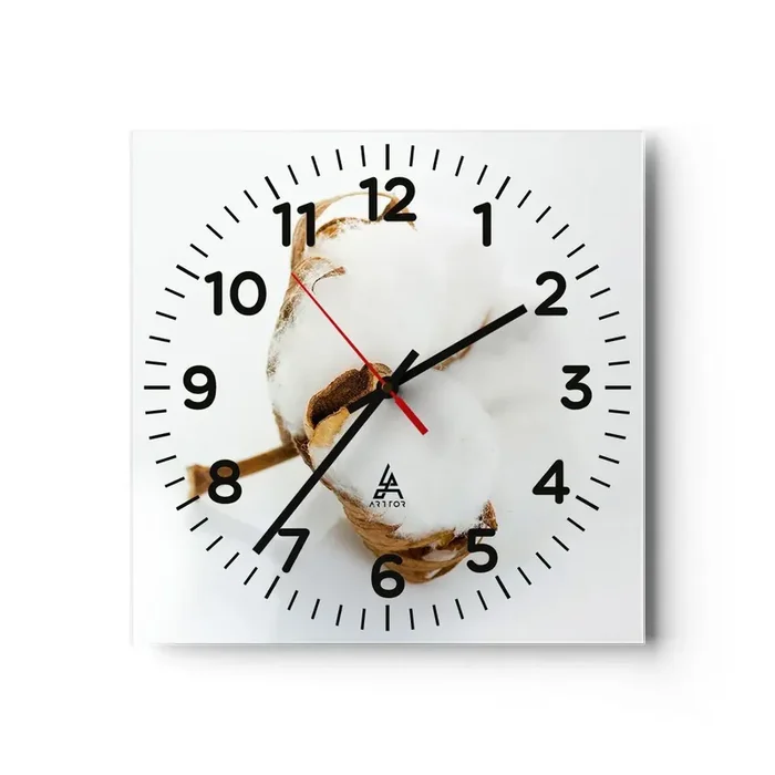 Reloj de pared – Reloj de vidrio – Suave por naturaleza – 30×30 cm