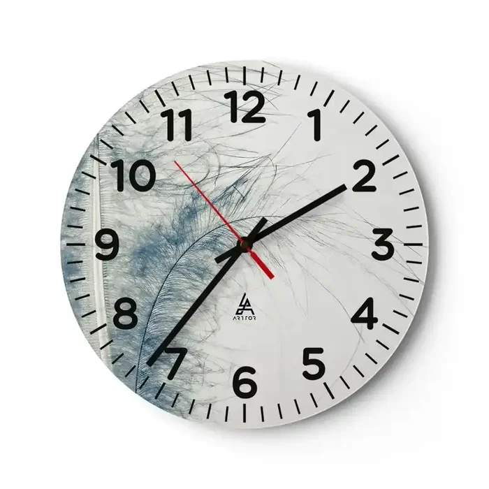 Reloj de pared – Reloj de vidrio – Susurro de la naturaleza – 40×40 cm