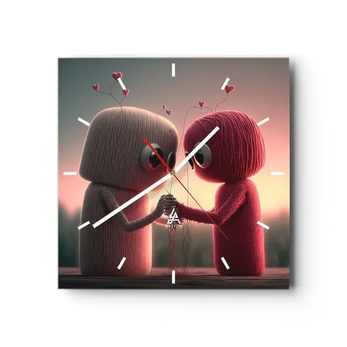Reloj de pared – Reloj de vidrio – Todo el mundo puede amar – 40×40 cm
