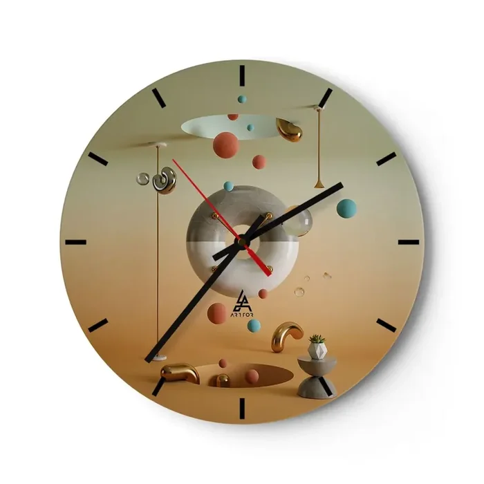 Reloj de pared – Reloj de vidrio – Todo puede suceder – 40×40 cm