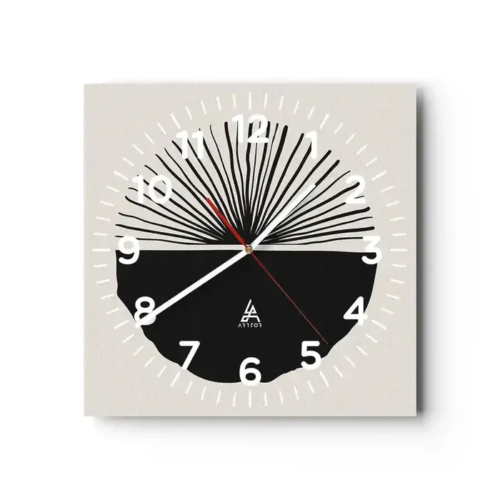 Reloj de pared – Reloj de vidrio – Un abanico de posibilidades – 40×40 cm